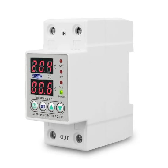Tomzn 4th Gen 2IN1 Adjustable Over & Under Voltage Protector TOVPD1-63/TOVPD1-40 Colourful